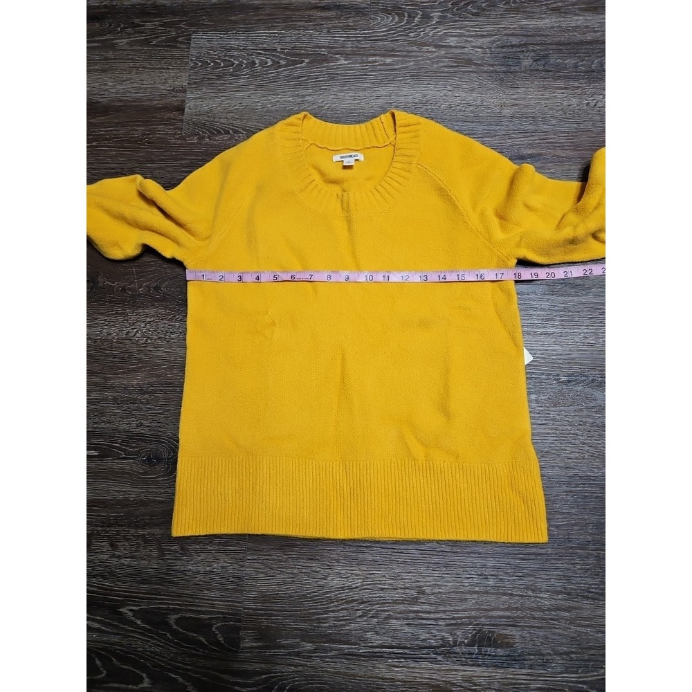 Goodthreads Women Medium Long Ruffle Sleeve Knit Sweater In Yellow - Picture 6 of 11